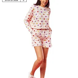 The Souled Store Pink Printed Top with Shorts image 3