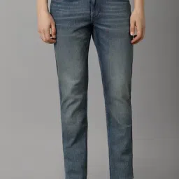 Louis Philippe Blue Cotton Slim Fit Jeans-picture-41