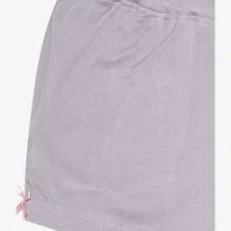 Kiddopanti Kids Grey Solid Shorts image 3