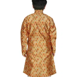 SG Yuvraj Kids Yellow Printed Kurta image 2