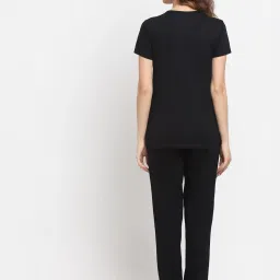 Kanvin Black Graphic Print Pajama Set image 2