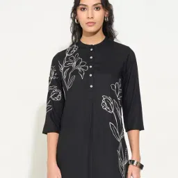 Rangmanch By Pantaloons Black Regular Fit Printed Tunic-picture-34