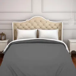 Spaces Hygro Dark Grey Cotton 300 TC Duvet Cover - Set of 1 image 2