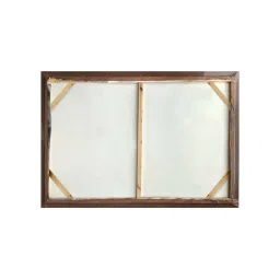 999store Brown & Blue Printed Abstract Art Canvas Painting image 4