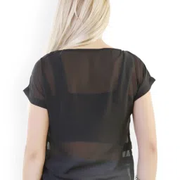 Belle Fille Black Regular Fit Top image 2