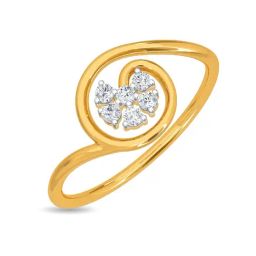 Kisna Diamond & Gold Jewellery Whitney 14k (585) Diamond & Gold Ring For Women-picture-16