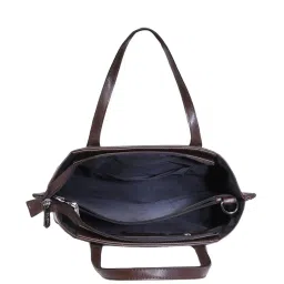 KLEIO Brown Solid Medium Handbag image 4