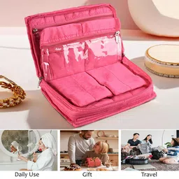 Kuber Industries Green & Pink 2 Pieces  Regular Jewellery Organiser image 3