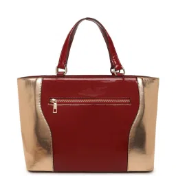 KLEIO Maroon Solid Medium Handbag image 3