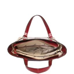 KLEIO Maroon Solid Medium Handbag image 4