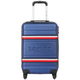 Tommy Hilfiger Thames Plus Navy Textured Hard Medium Trolley Bag image 1