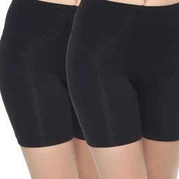 Soie Black Cycling Shorts - Pack of 2-picture-8