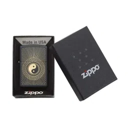 Zippo Black & Gold Yin Yang 2 Brass Pocket Lighter image 2