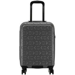 CALVIN KLEIN FLY CONTROL Grey 8 wheels Small Hard Cabin Trolley Bag-picture-18