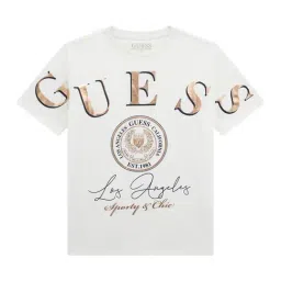 Guess Kids Pure White Logo Oversized T-Shirt-picture-48