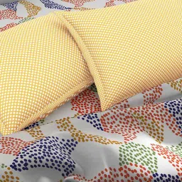 Spaces Atrium Yellow Cotton 144 TC Bed Sheet Set image 4