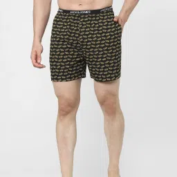 Jack & Jones Black Regular Fit Printed Boxers image 1
