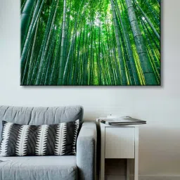 999store Green Bamboo Trees Canvas Painting image 1