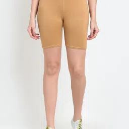 Gracit Beige & Yellow Cotton Sports Shorts - Pack Of 3 image 2