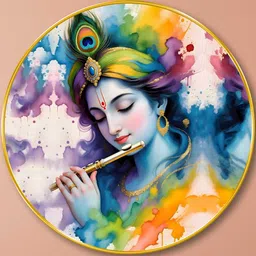 SAF Multicoloured MDF Religious Wall Paintings image 3