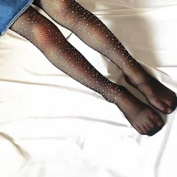NESKA MODA Girls Glitter Fishnet Stockings image 4