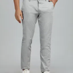 Greenfibre Men Self Design Slim Fit Trousers-picture-11