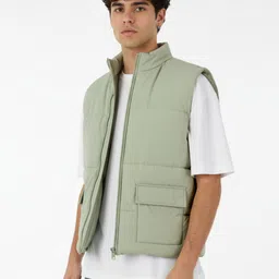 glitchez Mock Collar Gilet Jacket-picture-39