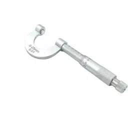 A.D INTERNATIONAL Economical Outside Micrometer 0-25 mm Range 0.01 mm Graduation, Chrome Plated Finish and Ratchet Stop, R0-VBVF-2SXN (Pack of 3) image 2