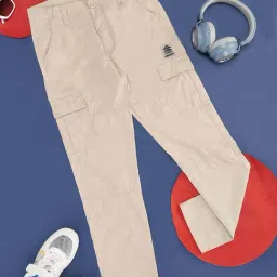 Pantaloons Junior Beige Cotton Regular Fit Pants-picture-29