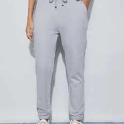 Fame Forever By Lifestyle Light Grey Cotton Regular Fit Joggers-picture-19