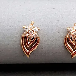 MEIRA JEWELLERY Gold-Plated Artificial Stones Studded Contemporary Studs image 2