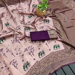 Yanthistore Ethnic Motifs Printed Saree image 3