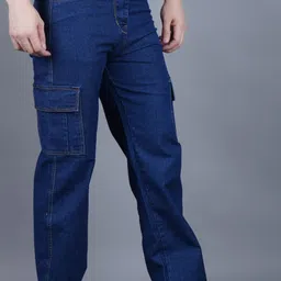 LINARIA Men Classic Relaxed Fit Mid-Rise Cargo Styles Jeans-picture-35