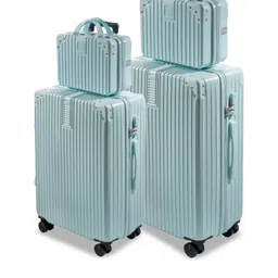 PYB Set Of 2 Textured Hard-Sided Trolley Bags With Vanity Bag-picture-18