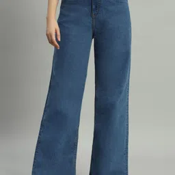 GUTI Women Wide Leg High-Rise Stretchable Jeans-image-80