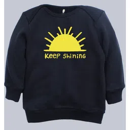 Kadam Baby Cotton Knit Diwali Theme Pack Of 2 Full Sleeves Little Firecracker Text Printed Light Winter Sweatshirts - Grey & Black image 3