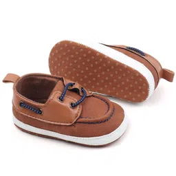 KIDLINGSS Solid Lace Designed Slip On Booties - Brown image 3