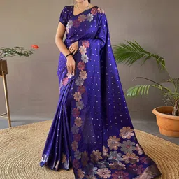 Parampara Ethnic Woven Design Zari Pure Silk Banarasi Saree-picture-26