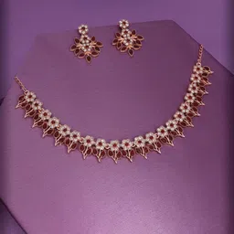 Anouk Gold-Plated American Diamond Studded Jewellery Set image 2