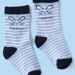 Cute Walk by Babyhug Non Terry Knit Anti-Bacterial Ankle Length Socks With Polka Dots & Strips Pack of 7 - Multicolor image 3