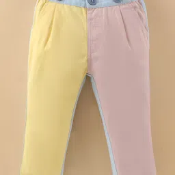 ToffyHouse 100% Cotton Full Sleeves Shirt & Trouser Set with Suspender & Bow - Pink Yellow & White image 4