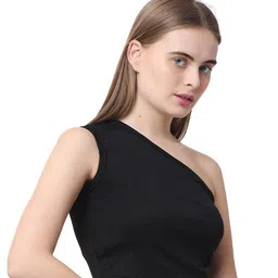 CareDone One Shoulder Cotton Crop Top image 2