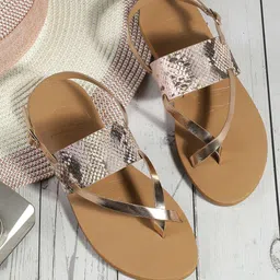 Mochi Women Embellished Leather One Toe Flats-image-92