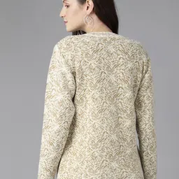 Cayman Women Self Design Woollen Cardigan image 5