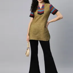 Cottinfab Mustard Cotton Regular Fit Top image 4