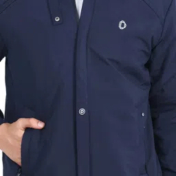 Dollar Navy Regular Fit High Neck Jacket image 4