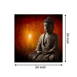 999store Brown & Yellow Buddha Background Om Images Wall Paintings image 5