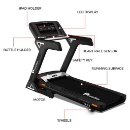 PowerMax Fitness TA-C5 6.0HP Peak Treadmill (Black) image 4