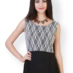Belle Fille Black & White Lace Top image 1