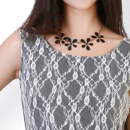 Belle Fille Black & White Lace Top image 5